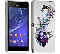 KARYLAX Seluxion HF01 - Carcasa semirrígida para Sony Xperia M2, diseño de flores