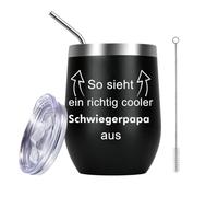 Karyllena Regalos para papá en la ley regalo de cumpleaños para papá suegro acero inoxidable copa de vino regalos suegros Navidad regalo del día del padre para papá, ideas de regalo de cumpleaños