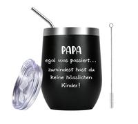 Karyllena Regalos para papá regalo de cumpleaños para papá de acero inoxidable taza de vino, regalos para padre Navidad, regalo del día del padre para padre, ideas de regalo para 30, 40, 50, 60, 70