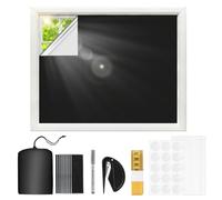 Kasanni Estor Opaco Sin Taladrar, Estores Opacos, Tela para Cortinas Opacas, Cortado A Medida, Fácil de Instalar Persiana Térmico Estores Opacos, para Dormitorio Caravana Ventanas (3×1,45M)