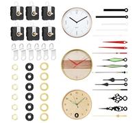 Kasanni Mecanismo Reloj De Pared, 6X Mecanismo Reloj, Maquinaria De Reloj A Pilas, Maquinaria Reloj, con 6 Diferentes Pares Agujas Reloj Pared, para DIY Reparación De Reloj Reemplazo De Piezas(9mm)