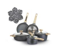 KASANOVA batería de ollas de inducción Evolution, batería antiadherentes, ollas para inducción y todo tipo de placas de cocina (11 piezas)