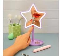 KASANOVA Espejo de mesa estrella con LED lila