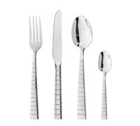 KASANOVA Juego de cubiertos para 6 personas Cubo, juego de 24 piezas de acero inoxidable con tenedor, cuchillo, cucharadita y cucharada.
