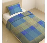 KASANOVA Juego de Funda Nórdica Matrimonial de Algodón con Estampado de Cuadros - Suave, Transpirable y Lavable con Fundas de Almohada a Juego** (Individual)