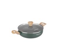 KASANOVA Sartén de 24 cm con inscripción Cooking Therapy y tapa