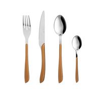 KASANOVA Set de cubiertos Afrodite, Set de mesa, en acero inoxidable, Cubiertos de acero inoxidable (Marrón)