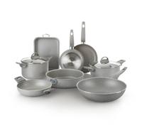 KASANOVA Set de ollas para cocinas tradicionales, set de ollas antiadherentes, batería de ollas, cocina saludable, rápida y uniforme. Hecho en Italia. (10 piezas)