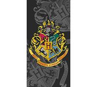 Kasdesign Serviette de Plage Harry Potter Noire Blason Poudlard Marca