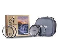 Kase Revolution Plus - Kit de filtro de entrada magnético a prueba de golpes de vidrio óptico templado con anillos codificados por colores, incluye tapa de lente UV CPL y funda (49 mm)