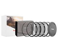 Kase Wolverine Revolution - Kit de 4 filtros magnéticos a prueba de golpes de vidrio óptico templado de 82 mm, tapa y funda para lente de niebla negra