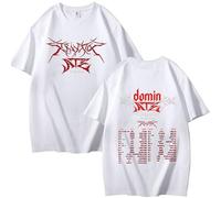 KASENFASHION Camiseta de manga corta Stray-K - Camiseta informal holgada con estampado de fanáticos, K-pop Fashion, Blanco, XL