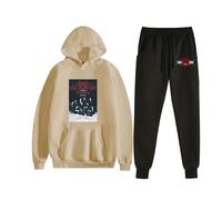 KASENFASHION Stray Kids Y2K - Conjunto de chándal para hombre y mujer, estilo hip hop con capucha SKZ y pantalones de chándal para adultos, elegante traje deportivo, Kakia, S