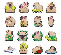 KASESSS 16 Piezas Animados Adornos para Zapatos, Pins para Crocs, Shoe Charms, Jibbitz Decoración para Zapatos, PVC Accesorios Para Zapatos, DIY Alfileres Pins para Niños Adultos, Regalo de Fiestas