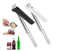 KASESSS 2 Pcs Abrelatas Ajustable para Vasos, Abre Botes Tarros de Acero Inoxidable, Multifunción Abrelatas Manual, Abridor de Latas para Manos Débiles, Abridor de Tarros para Niños, Personas Mayores