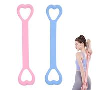 KASESSS 2 Piezas Gomas Elasticas Musculacion, Cintas Elasticas Musculacion con Asas, Bandas Elasticas Musculacion para Hombre Mujer Banda Elastica Fitness Suave Bandas de Resistencia Para Yoga Pilates