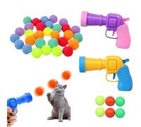 KASESSS 2 Piezas Lanzador de Pelotas para Gatos, Juguetes Gatos Interactivos Creative, Juguetes Interactivos para Gatos, Juguetes para Gatos Training Aliviar la Depresión con 50 Pelotas de Felpa
