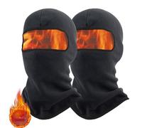 KASESSS 2 Piezas Pasamontañas Moto, Calientes Balaclava, Pasamontañas Negro Resistente al Viento, Ski Mask para Hombre y Mujer, Sotocasco para Deportes de Invierno y al Aire Libre, Esquí Ciclismo