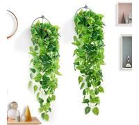 KASESSS 2 Piezas Planta Artificial Colgante, 110cm Plantas Artificiales Decorativas, Plantas Artificiales, Planta Colgante Artificial Plastic, Hiedra Artificiales Colgantes, Decoración Pared Terraza