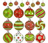 KASESSS 24 Piezas Adornos Arbol Navidad Bola de Madera, Decoracion Arbol de Navidad Interesante, Adornos Navidad Arbol para Niños y Adultos, Christmas Tree Decorations con SOGA Apto para Colgar