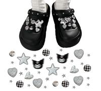 KASESSS 35 Piezas Shoe Charms, Pins para Crocs, Accesorios de Zuecos, Adornos para Zapatos, PVC Diamantes Cristal Decoración Tridimensional Clog, Pins Zapatos, Accesorios Zapatos para Niños Adultos
