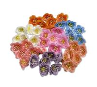 KASESSS 42 Piezas Jazmín Flores Artificiales Decoracion, Mini Flores de Tela, Multicolores Cabezas FLoress Artificiales Realistas para DIY Tarta Manualidades de Boda Corona Fiesta Hogar Mesa