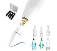 KASESSS 6 Piezas Puntas Compatible con Apple Pencil 1 y 2 Generación, Puntas para Apple Pencil 2 de Plástico, Puntas Compatible con Apple Pencil de Metal, Accesorios de Puntas de Repuesto sin Desgaste