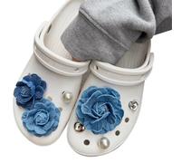 KASESSS 7 Piezas Flor de Zapato Vaquero Adornos para Zapatos, Pins para Crocs, Shoe Charms, Jibbitz Decoración para Zapatos, Accesorios Para Zapatos, DIY Alfileres Pins Cumpleaños para Niños Adultos