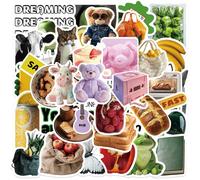 KASESSS 90 Piezas Estética Pegatinas, Pegatinas Scrapbooking, Stickers de Vinilo Impermeables, Pegatina Aesthetic para Ordenador Portátil, álbum de recortes, Guitarra, Equipaje, Adolescentes, Niños