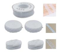 KASESSS Blanco Encajes y Puntillas, Puntillas de Encaje por Metros, Vintage Tira Bordada, Cinta de Encaje para Costura, Artesanía, Boda, Decoración, Caja de Regalo(3 Estilos, Total 62,8 Metros)