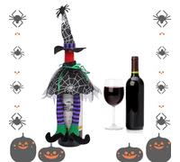 KASESSS Bolsa de Vino de Halloween, Funda para Botella de Vino para Halloween, Juego de Botellas de Bruja de Halloween, Lindas Fundas para Botellas, Reutilizables, Recuerdos de Fiesta de Halloween