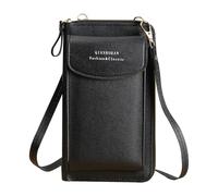 KASESSS Bolso Bandolera Mujer de Teléfono Móvil, Bolso Movil Mujer, Bolso para Movil Mujer, Bolsitos para Moviles Cuero PU, Teléfono Celular Monedero para Uso Diario, Trabajo, Clase, Viajes, Negro