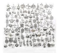 KASESSS Juego De 100 Mixtos Retro Colgantes Charms, AleacióN De Dijes, Charms TemáTicos Variados Para La Diy CreacióN Colgantes Decorativas Para Llaveros, TeléFonos MóViles