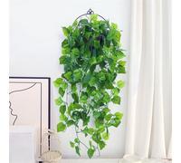 KASESSS Planta Artificial Colgante, 110cm Plantas Artificiales Decorativas, Plantas Artificiales, Planta Colgante Artificial Plastic, Hiedra Artificiales Colgantes, Decoración Pared Terraza Jardín