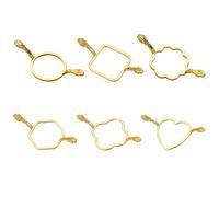 KASFDBMO 6 moldes multifuncionales de metal para sellar, herramienta de sellado para sobres, tarjetas, regalos, moldes de envoltura