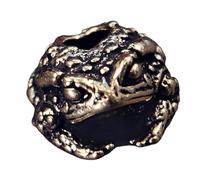 KASFDBMO Abalorio de metal con forma de sapo para proyectos creativos de paracaídas y joyería de moda, con agujero grande, colgante artístico de aleación coleccionable, talla única