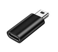KASFDBMO Adaptador de extensión USB tipo C hembra a mini USB macho, conector de sincronización de datos extendido para laptop, 480 Mbps, portátil, tipo C a mini adaptador USB