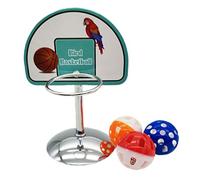 KASFDBMO Aro de baloncesto para loros para mascotas, campanas de periquito, juego de rompecabezas para masticar para jugar