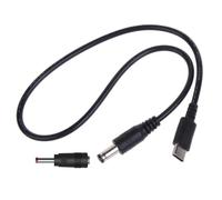 KASFDBMO Cable de carga USB C para dispositivos de 9 V, 5 V, 12 V, 15 V, 20 V, USB C a 5,5 x 2,1 mm, 3,5 x 1,35 mm, cable de alimentación para equipos de radiodifusión, conectores profesionales
