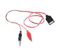 KASFDBMO Cable de carga y prueba USB de 5 V con dos clips, cable multifuncional para laboratorios, talleres, proyectos, cable de prueba electrónico