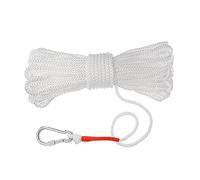 KASFDBMO Cuerda de boya salvavidas de 49 pies con gancho de resorte para boya, Hollow Life Single Climbing Hollow Trenzado Heaving con anclajes de barco de resorte