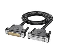 KASFDBMO DB25 - Cable de extensión macho/hembra de 25 pines, cable de conexión de puerto paralelo para impresora de computadora, línea de datos