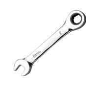 KASFDBMO Llave de trinquete de mango corto precisa con cabezales dobles para bicicletas de espacio reducido, afinación de muebles, montaje de tareas domésticas, llave para entusiastas de tareas