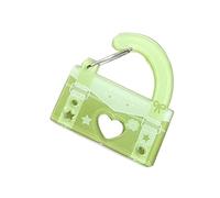 KASFDBMO Llavero acrílico contemporáneo hueco práctico para decoración de bolso, colgante para mochilas, suministros escolares, llavero artístico de arte hueco, b