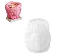 KASFDBMO Macetero artístico de silicona de pelo largo para manualidades y yesos decorativos