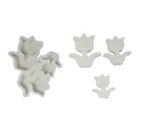 KASFDBMO Moldes de tulipanes para yesos, flores, adornos de silicona, suministros de manualidades, moldes de silicona para tulipanes