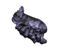 KASFDBMO Nurturing Dog - Figura de resina en miniatura para mamás, perros franceses y cachorros de bebé, para el hogar, estante de mesa, adorno de exhibición para amantes de las mascotas