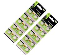 KASFDBMO Paquete de 10/20 pilas alcalinas AG12 LR43 de botón de metal para mandos a distancia y electrónica pequeña