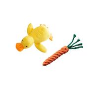 KASFDBMO Pet Juguete Chirriante Forma De Pato Molar Mascotas Mastican Dientes Muelle Recompensa Interactiva para Cachorros Dentición Peluche