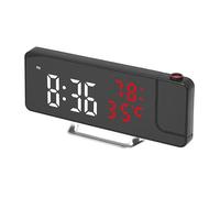 KASFDBMO Reloj multifuncional con pantalla LED de proyección, hora, temperatura, humedad, decoración del hogar, reloj despertador de proyección